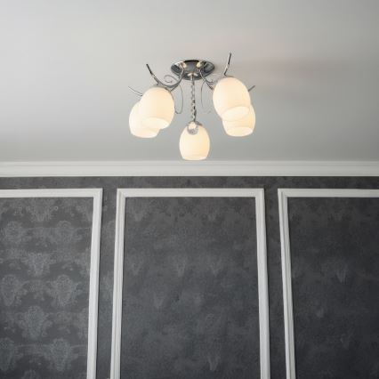 Pinnapealne lühter ELLA 5xE27/15W/230V läikiv kroom