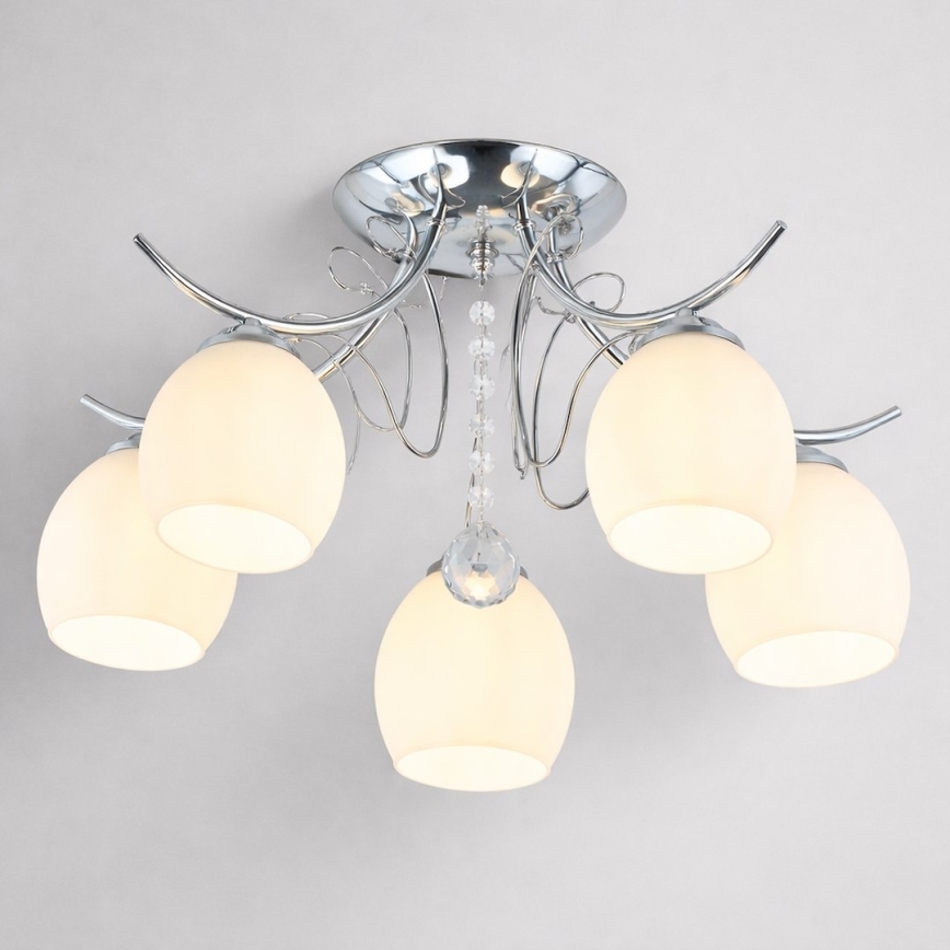 Pinnapealne lühter ELLA 5xE27/15W/230V läikiv kroom
