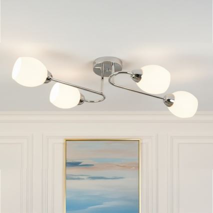 Pinnapealne lühter KING 4xE27/15W/230V läikiv kroom