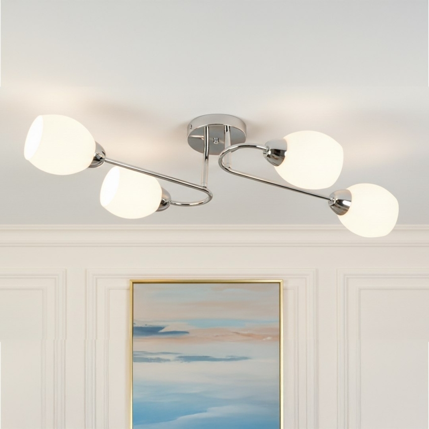 Pinnapealne lühter KING 4xE27/15W/230V läikiv kroom