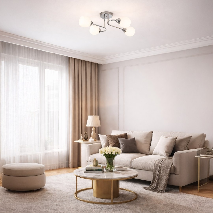 Pinnapealne lühter KING 4xE27/15W/230V läikiv kroom