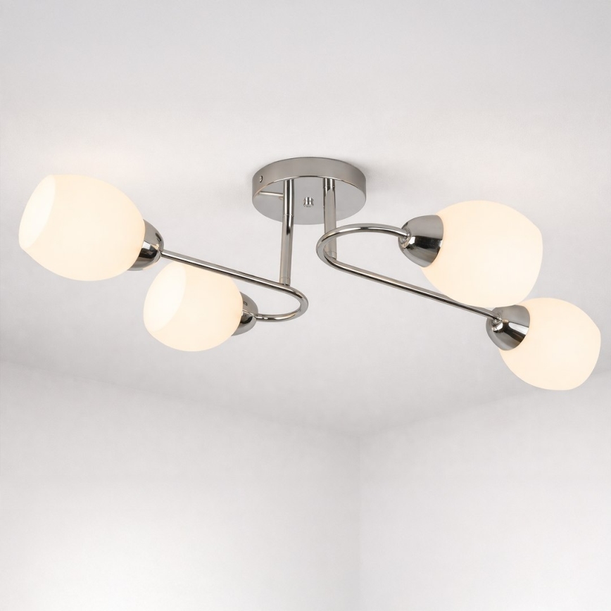 Pinnapealne lühter KING 4xE27/15W/230V läikiv kroom