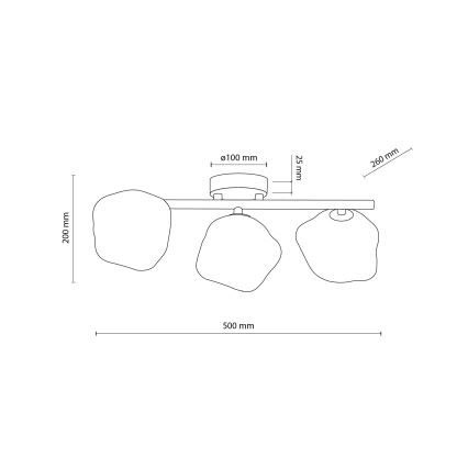 Pinnapealne lühter LAVA 3xG9/8W/230V beež/suitsune beež