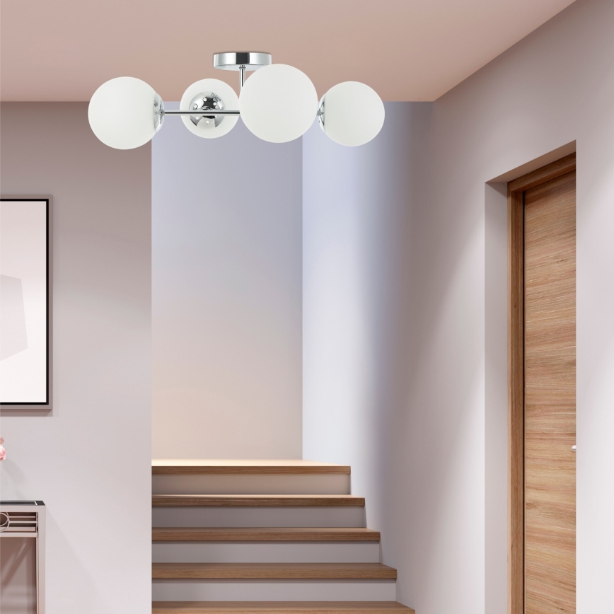 Pinnapealne lühter MADDIE 4xE14/5W/230V läikiv kroom