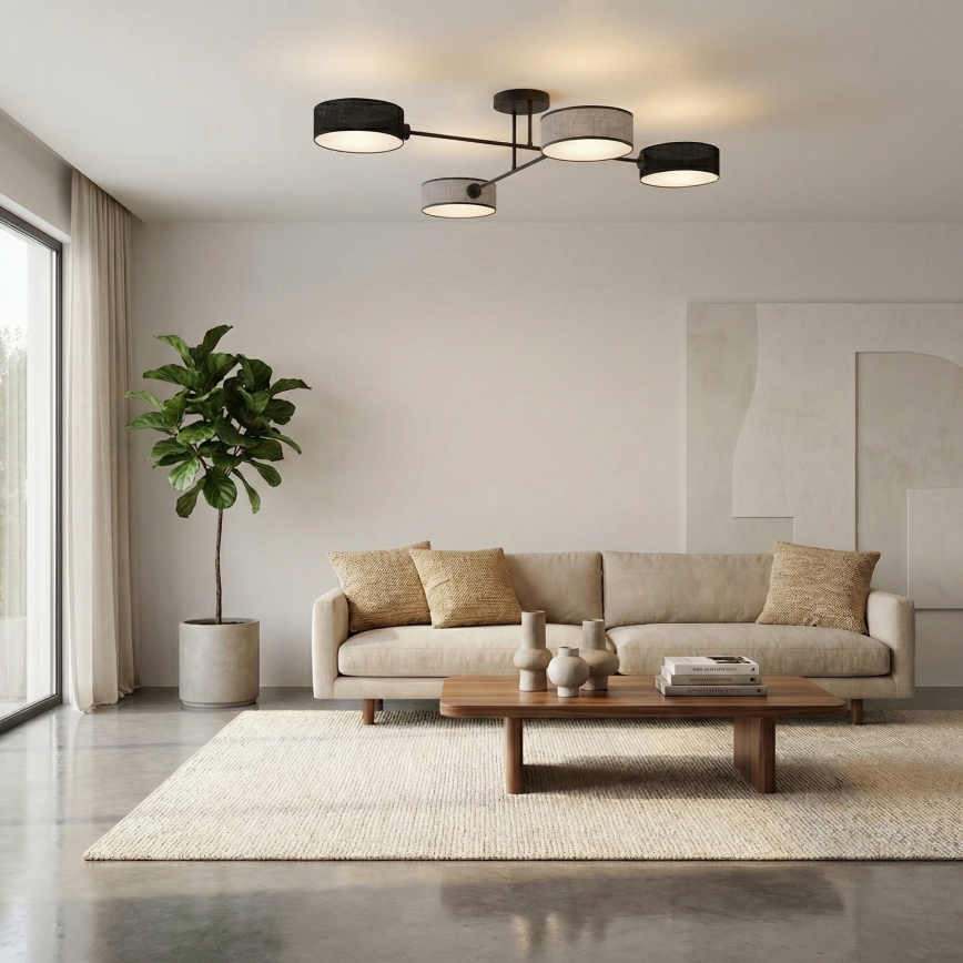 Pinnapealne lühter MAGA 4xE14/10W/230V must/hall