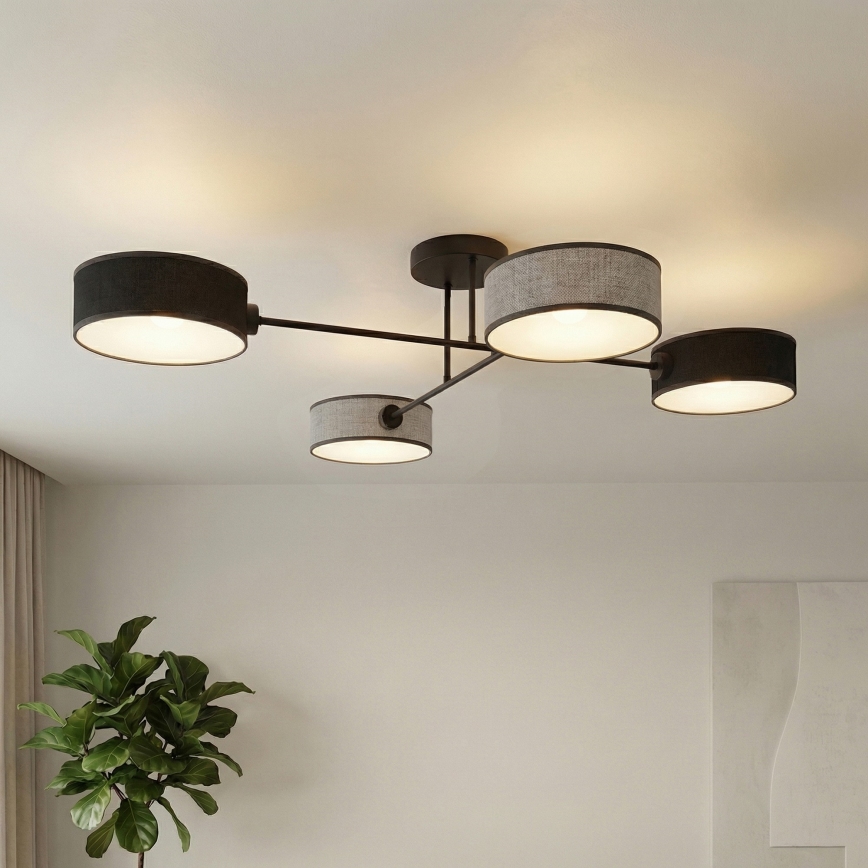 Pinnapealne lühter MAGA 4xE14/10W/230V must/hall