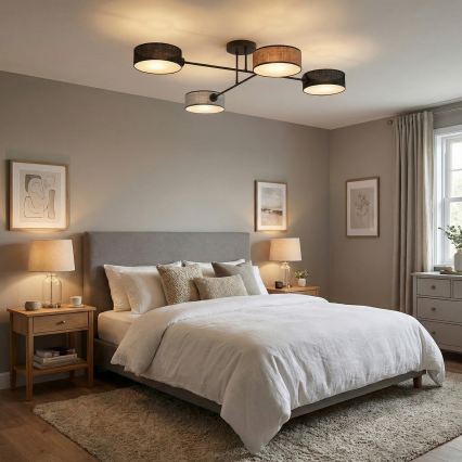 Pinnapealne lühter MAGA 4xE14/10W/230V must/pruun/hall