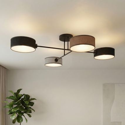 Pinnapealne lühter MAGA 4xE14/10W/230V must/pruun/hall