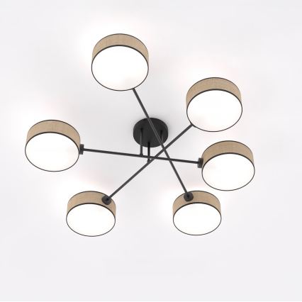 Pinnapealne lühter MAGA 6xE14/10W/230V beež