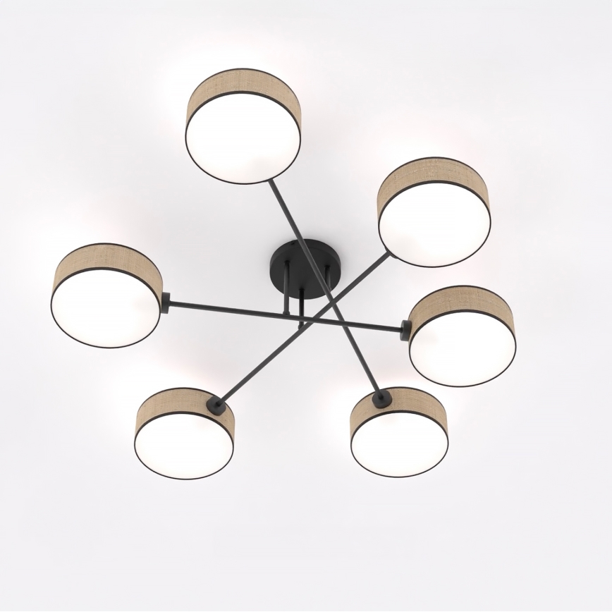 Pinnapealne lühter MAGA 6xE14/10W/230V beež