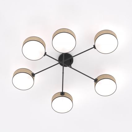 Pinnapealne lühter MAGA 6xE14/10W/230V beež