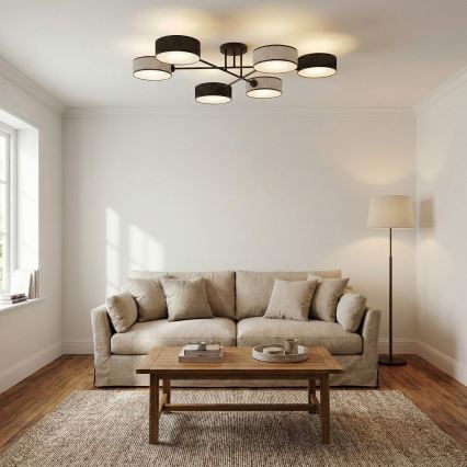 Pinnapealne lühter MAGA 6xE14/10W/230V must/hall