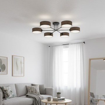 Pinnapealne lühter MAGA 6xE14/10W/230V pruun