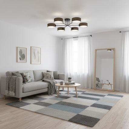 Pinnapealne lühter MAGA 6xE14/10W/230V pruun