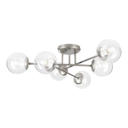 Pinnapealne lühter MALENA 6xE14/5W/230V mattkroom/läbipaistev