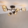 Pinnapealne lühter MALENA 6xE14/5W/230V pruun/suitsune beež