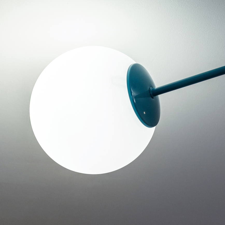 Pinnapealne lühter MOON 2xE27/15W/230V türkiissinine