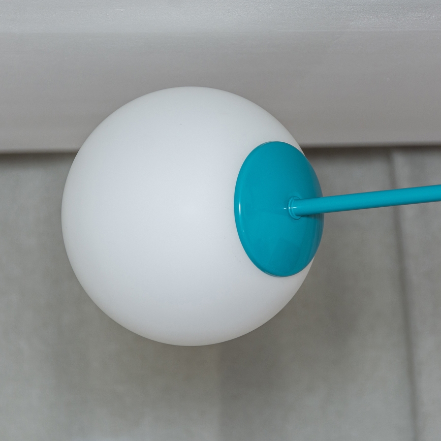 Pinnapealne lühter MOON 2xE27/15W/230V türkiissinine