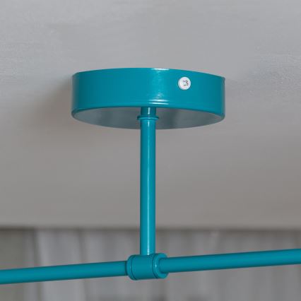 Pinnapealne lühter MOON 2xE27/15W/230V türkiissinine