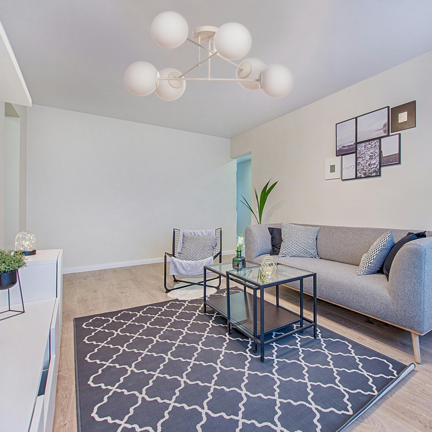 Pinnapealne lühter MOON 6xE27/15W/230V kreemjas