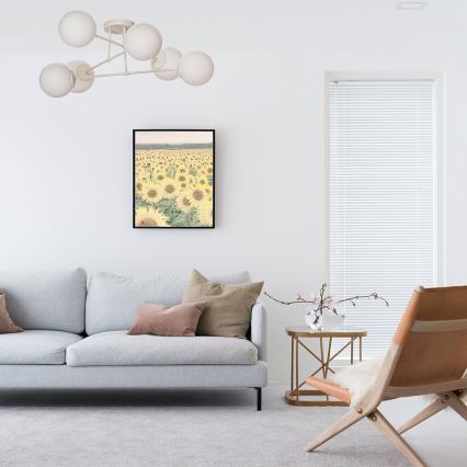 Pinnapealne lühter MOON 6xE27/15W/230V kreemjas