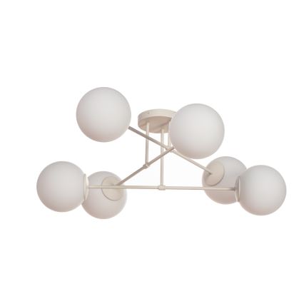 Pinnapealne lühter MOON 6xE27/15W/230V kreemjas