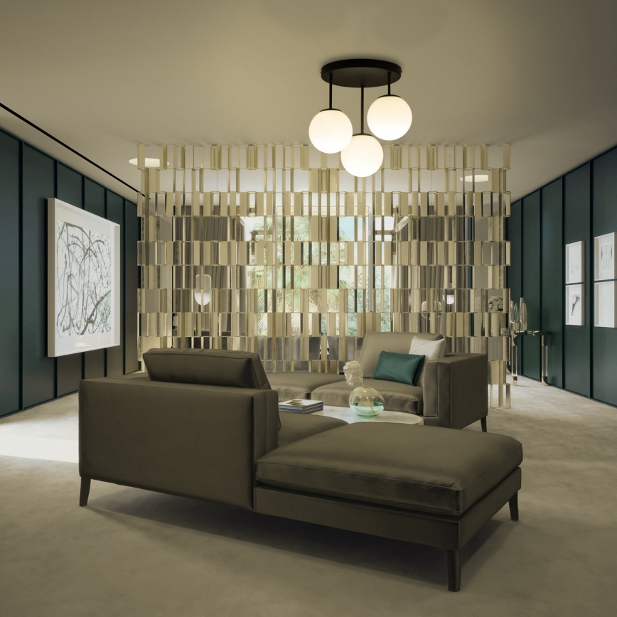 Pinnapealne lühter MOONLIGHT 3xE27/15W/230V must