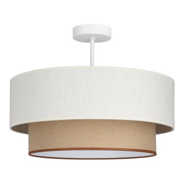 Pinnapealne lühter NATIA 1 x E27, 60 W, 230 V, läbimõõt 45 cm, valge/pruun