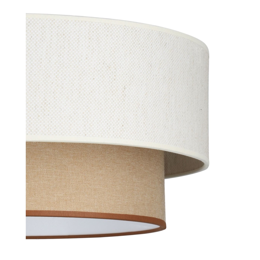 Pinnapealne lühter NATIA 1 x E27, 60 W, 230 V, läbimõõt 45 cm, valge/pruun