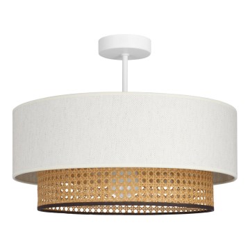 Pinnapealne lühter NATIA 1xE27/60W/230V läbimõõt 45 cm valge/pruun