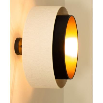 Pinnapealne lühter NATIA 1xE27/60W/230V Ø 45 cm valge/must