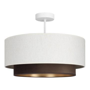 Pinnapealne lühter NATIA 1xE27/60W/230V, Ø 45 cm, valge/pruun