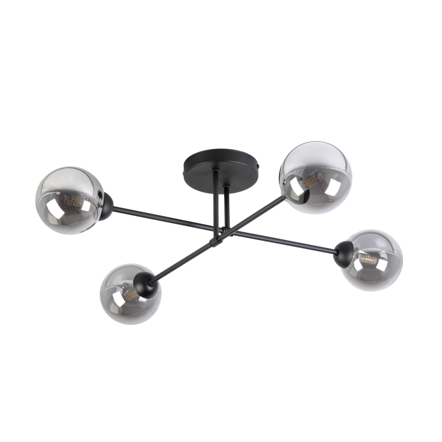 Pinnapealne lühter OBSIDIAN 4xG9/10W/230V must/suitsuhall