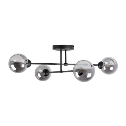 Pinnapealne lühter OBSIDIAN 4xG9/10W/230V must/suitsuhall