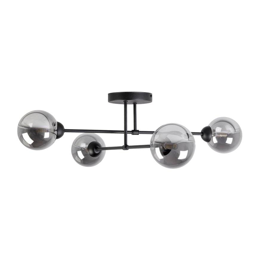 Pinnapealne lühter OBSIDIAN 4xG9/10W/230V must/suitsuhall