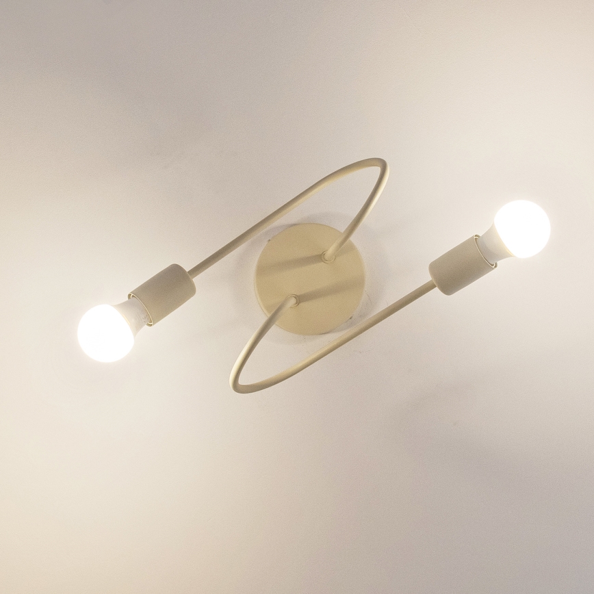 Pinnapealne lühter OXFORD 2xE27/15W/230V kreemjas