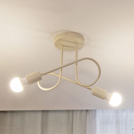 Pinnapealne lühter OXFORD 2xE27/15W/230V kreemjas