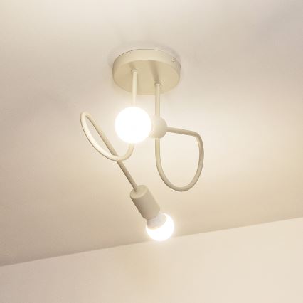 Pinnapealne lühter OXFORD 2xE27/15W/230V kreemjas