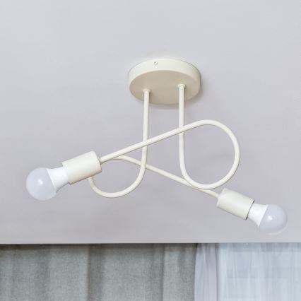 Pinnapealne lühter OXFORD 2xE27/15W/230V kreemjas