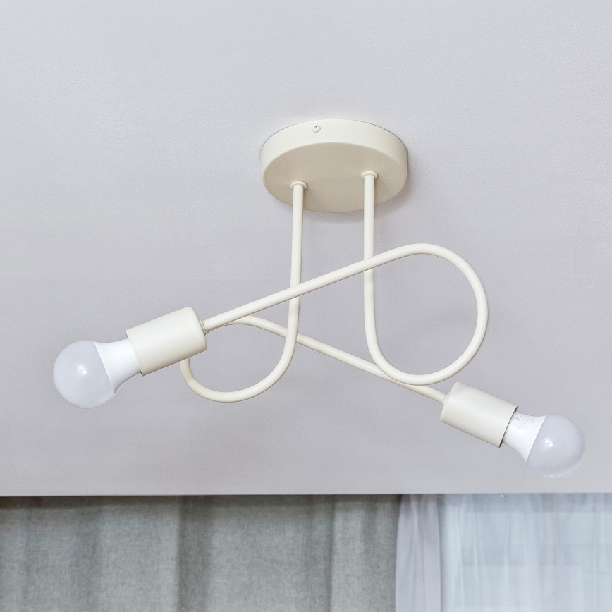 Pinnapealne lühter OXFORD 2xE27/15W/230V kreemjas