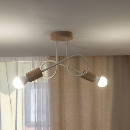 Pinnapealne lühter OXFORD 2xE27/15W/230V mänd/kreemjas