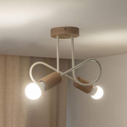 Pinnapealne lühter OXFORD 2xE27/15W/230V mänd/kreemjas