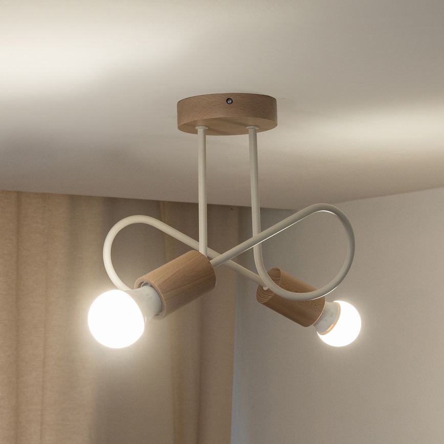 Pinnapealne lühter OXFORD 2xE27/15W/230V mänd/kreemjas
