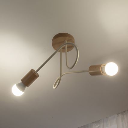 Pinnapealne lühter OXFORD 2xE27/15W/230V mänd/kreemjas