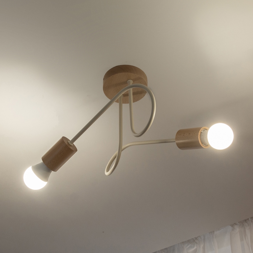 Pinnapealne lühter OXFORD 2xE27/15W/230V mänd/kreemjas