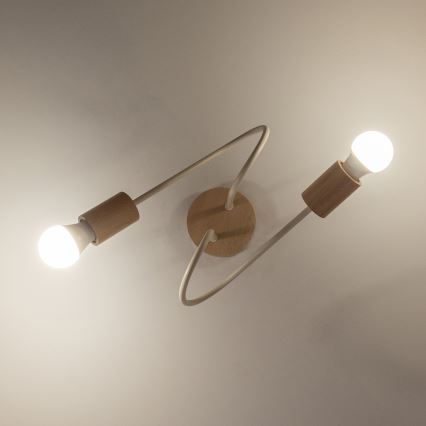Pinnapealne lühter OXFORD 2xE27/15W/230V mänd/kreemjas