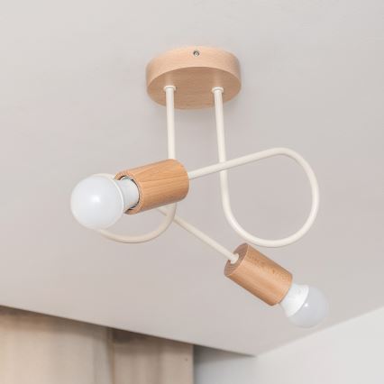 Pinnapealne lühter OXFORD 2xE27/15W/230V mänd/kreemjas