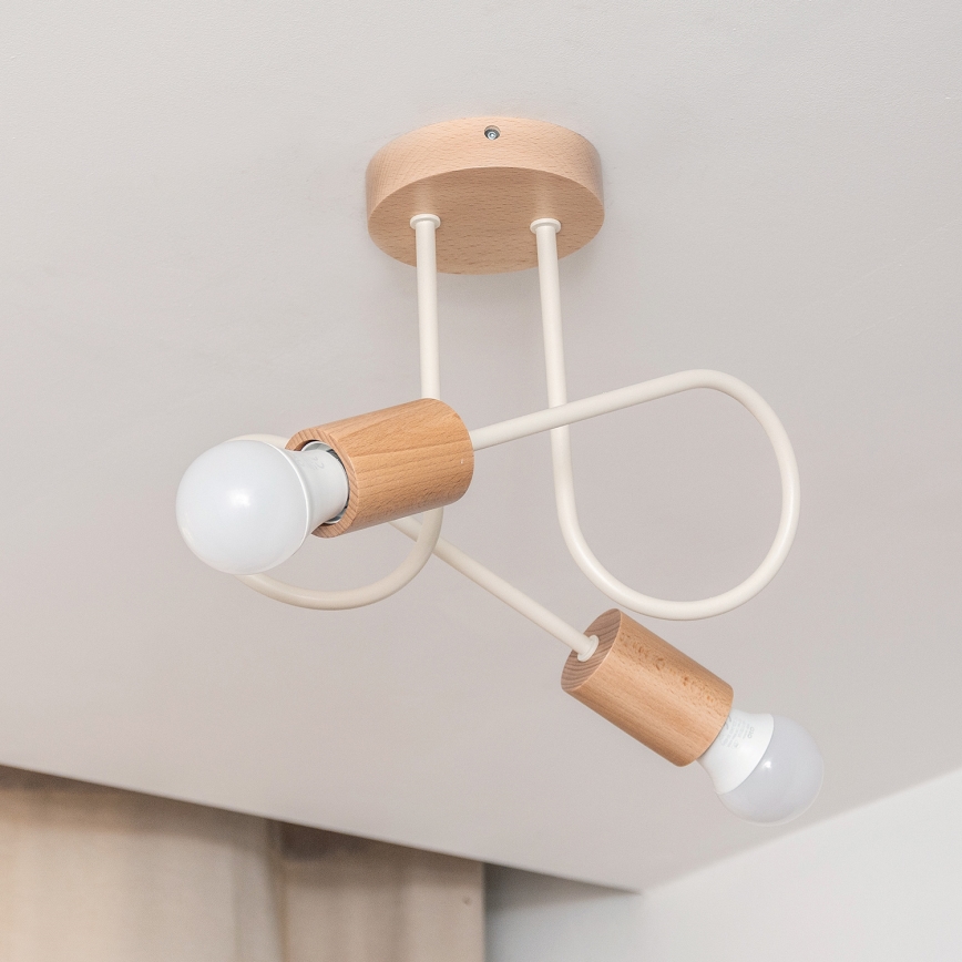 Pinnapealne lühter OXFORD 2xE27/15W/230V mänd/kreemjas