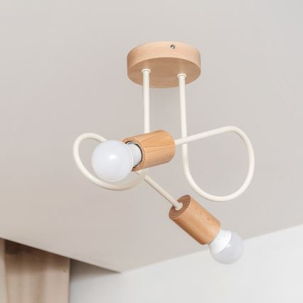 Pinnapealne lühter OXFORD 2xE27/15W/230V mänd/kreemjas