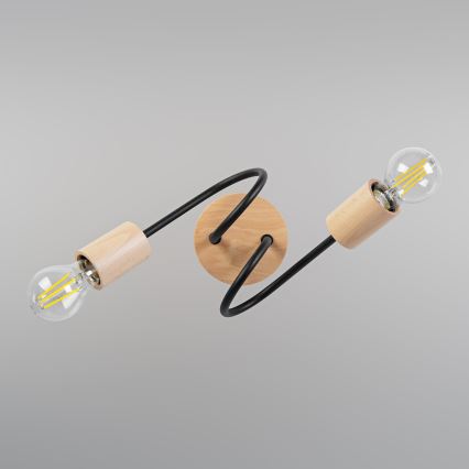 Pinnapealne lühter OXFORD 2xE27/15W/230V mänd/must